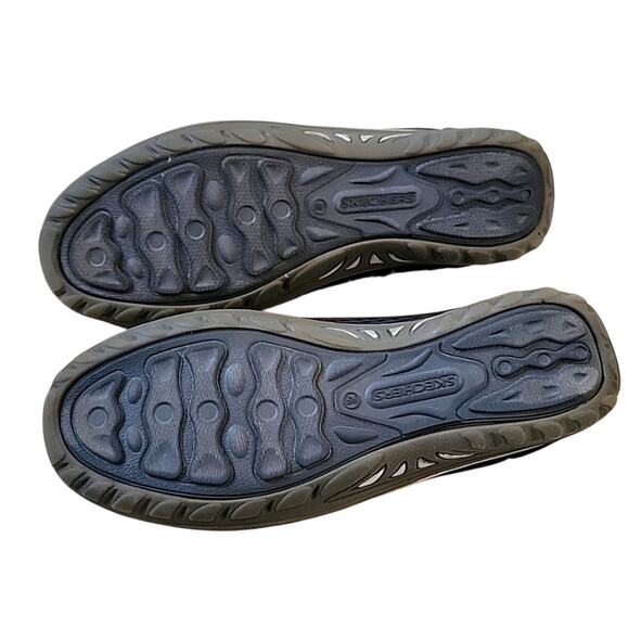 Sketchers Relaxed Fit Navy Dark Blue Slip Ons Flats Size 7.5 Wide Heel - Picture 4 of 4